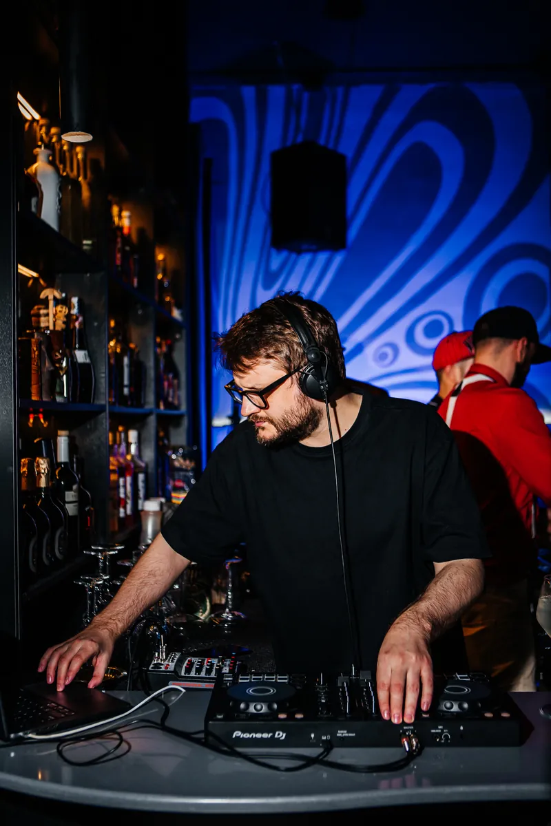 DJ playing at Qube Bar — nightlife Batumi