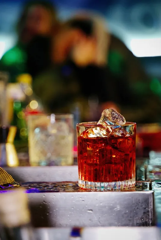 Qube signature cocktail — vibrant close-up